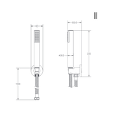 Abey Gareth Ashton Cylinder Shower On Hook - Gun Metal